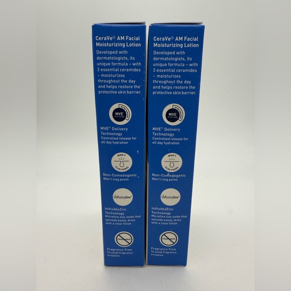 2 pack - CeraVe Facial Moisturizing Lotion (AM) Broad Spectrum SPF 30 Oil FREE - Picture 3 of 4